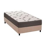 Cama Box Solteiro Colchao Espuma D45 Ortobom Light Ortopilow Base Crc Suede Clean 88x188
