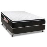 Colchão Castor D33 Black e White AIR+Cama Box Casal 138x188