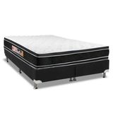 Colchão Castor D33 Black White AIR DF+Cama Box Queen 158x198