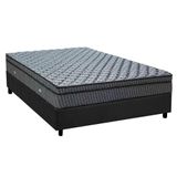 Cama Box Casal Colchao Molas Ortobom Hotelaria Multilastic Orthotel Luxo Base Crc Suede Cinza 138x188