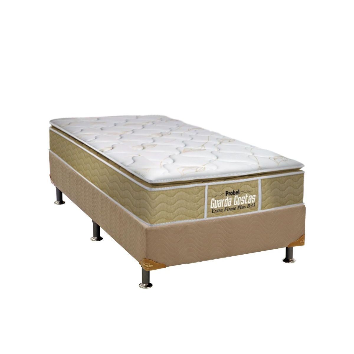 Colchão Probel D33 Extra Firme Plus+Cama Box Solteiro 88x188