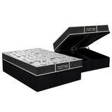 Cama Box Bau Queen Colchao Molas Bonnel Probel Prolastic Prodormir Sleep Base Crc Courano Black 158x198