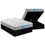 Cama Box Bau Queen Colchao Anatomico Probel D45 Ep Guarda Costas Proextreme Plus Double Face Base Crc Suede Black 158x198