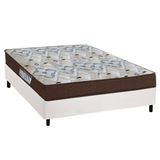 Cama Box Casal Colchao Anatomico Ortobom D45 Ep Fort Tech Iso 150 Base Crc Courano White 138x188