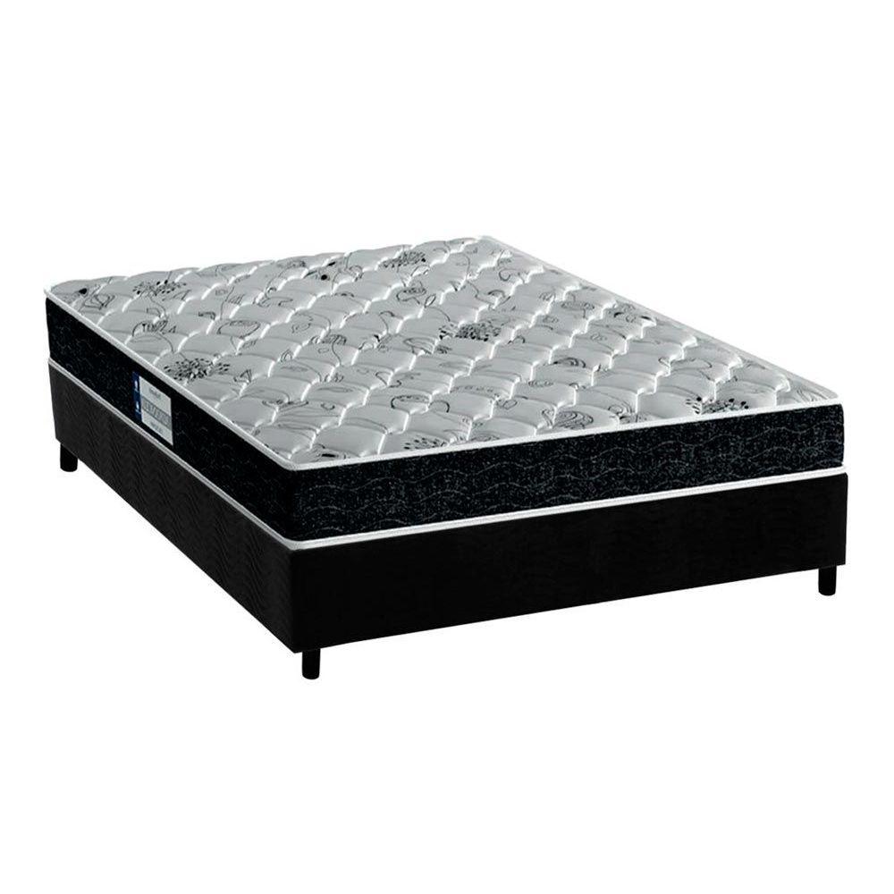 Cama Box Casal Colchao Anatomico Probel D45 Ep Advanced Tech2000 Plus Base Crc Suede Black 138x188