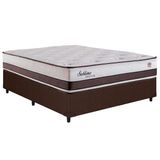 Cama Box Casal Colchao Molas Herval Maxspring Sublime Base Crc Courano Brown 138x188