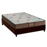 Cama Box Casal Colchao Molas Probel Prolastic Sucess Sleep Base Crc Suede Marrom 138x188