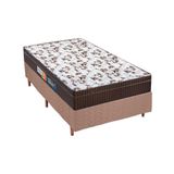 Cama Box Solteiro Colchao Anatomico Polar D28 Ep Orthoface Firme Base Crc Suede Clean 88x188