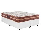 Cama Box Queen Colchao Anatomico Herval D28 Ag65 Bermont Base Crc Courano White 158x198