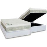 Cama Box Bau Casal Colchao Molas ensacadas Ensacadas Castor Eurotop Summer Amp Winter Base Ctc Courano White 138x188