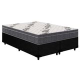 Cama Box Queen Colchao Anatomico Ortobom D33 Ep Airtech 100 Base Crc Courano Black 158x198