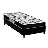 Cama Box Solteiro Colchao Espuma Luckspuma D28 Celebrity Pro Base Crc Suede Black 88x188