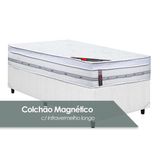 Cama Box Solteiro Colchao Magnetico Castor Molas Ensacadas Gold Star Base Crc Courano White 88x188