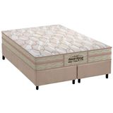 Cama Box Queen Colchao Anatomico Probel Ag65 Guarda Costas Mega Firme Base Crc Suede Clean 158x198