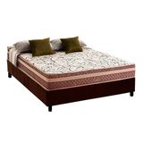 Cama Box Casal Colchao Molas Bonnel Herval Assis Base Crc Suede Marrom 138x188