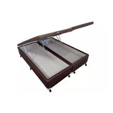 Cama Box Bau King Courano Brown New 193x203x35 Castor