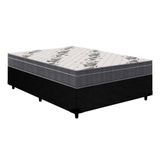 Cama Box Casal Colchao Anatomico Ortobom D33 Ep Airtech 100 Base Crc Courano Black 138x188