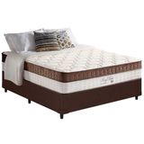 Cama Box Casal Colchao Molas Ensacadas Anjos Masterpocket King Best Marrom Base Crc Courano Brown 138x188