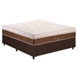 Cama Box Casal Colchao Molas Ensacadas Polar Masterpocket Jasmim Base Crc Courano Brown 138x188