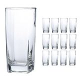 Copo de Vidro 320ml (Suco, Água) Bali - Kit com 12 - Transparente