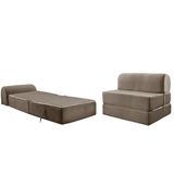 Sofa Cama Casal New Extra Suede Cinza Paropas