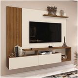 Painel Para Tv Até 65 Polegadas Lian Casa 812 Nature Off White