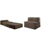 Sofa Cama Casal New Extra Suede Marrom Paropas