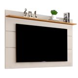 Estante Painel Parede TV 40 42 47 48 50 55 60 Polegadas Prateleira Decorativa Sala Quarto Retrô Vivare New 1.6 – Off White/Nature – RPM