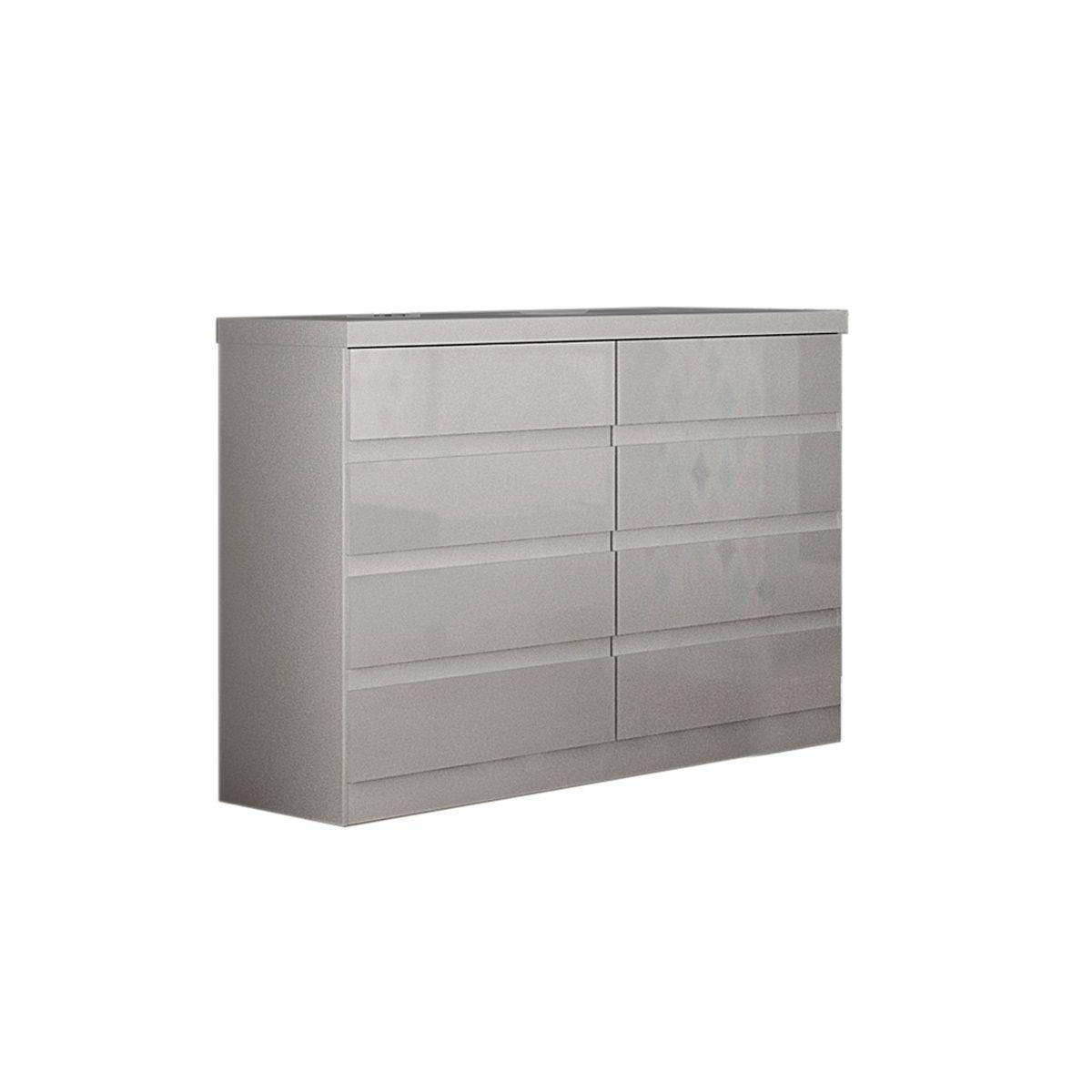 Comoda De Quarto Bello C 8 Gavetas Branco Novo Horizonte