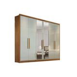 Guarda Roupa Casal 6 Portas C Espelho E 4 Gavetas Rizon Plus Freijo Fendioff Novo Horizonte