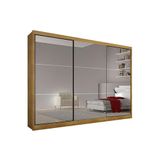 Guarda Roupa Casal 3 Portas De Correr E 6 Gavetas C Espelho Sollo Plus Cumaru Novo Horizonte