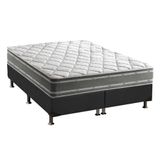 Cama Box King Colchao Anatomico Anjos D33 Ep Supremo Track Double Face Base Crc Suede Gray 193x203