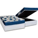 Cama Box Bau Casal Colchao Anatomico Ortobom D28 Ep Iso 60 Super Firme Base Crc Courano White 138x188