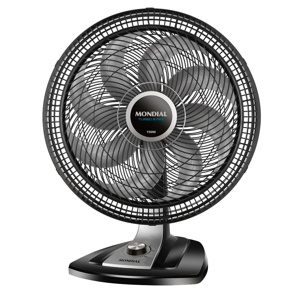 Ventilador Mesa Mondial VTX-50-8P Turbo 8 PÃ¡s 50cm 150w Preto 127V