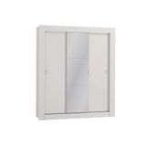 Guarda Roupa Solteiro 3 Portas De Correr C Espelho H563 Polipropileno Branco Kappesberg