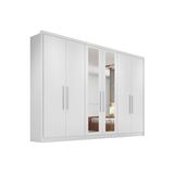 Guarda Roupa Casal 6 Portas E 6 Gavetas C Espelho Robust Plus Branco Novo Horizonte