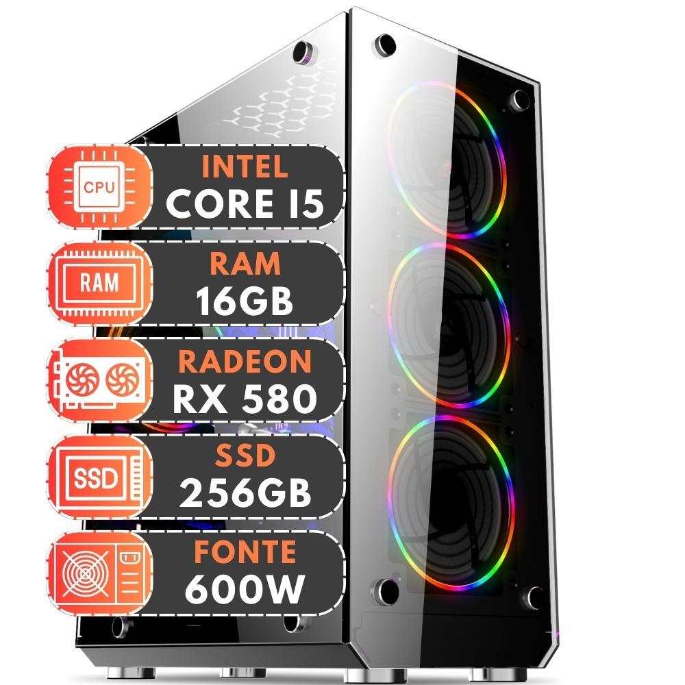 Pc Gamer Intel Core I5 3 Geração 16gb Ram Radeon Rx 580 8gb Ssd 256gb 600w 3green Extreme 3e-005