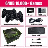 Console De Vídeo Game 64g Com 10000 Jogos Sem Fio