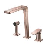 Torneira Misturador Monocomando Docol Bistrô 647369 Com Ducha Manual De Bancada Cobre Escovado - Único