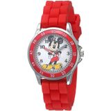 Disney Kids&#39;s Mk1239 Time Professor Mickey Mouse Watch Com Alça De Borracha Vermelha
