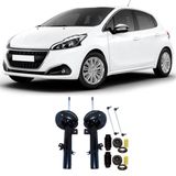 Amortecedor + Kit Batente + Bieleta Peugeot 208 Automático Dianteira 2013 Até 2020 O Par