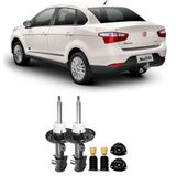 Amortecedor + Kit Batente Fiat Grand Siena Dianteiro 2011 AtÃ© 2019 O Par