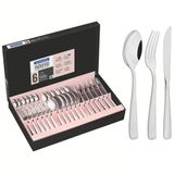 Faqueiro Tramontina Pacific Aço Inox C/ Facas De Churrasco Brilho E Detalhes No Cabo 36 Pçs 66962134