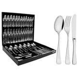 Faqueiro Tramontina Mônaco Aço Inox Facas De Mesa Forj. Brilho E Estojo De Madeira 76 Pçs 66917307