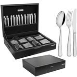 Faqueiro Tramontina Sonata 101 Peças Aço Inox Facas De Mesa Forjadas Acabamento Brilho E Estojo De M