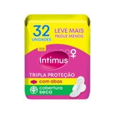 Absorvente Intimus Tripla Protecao Cobertura Seca Com Abas 32un