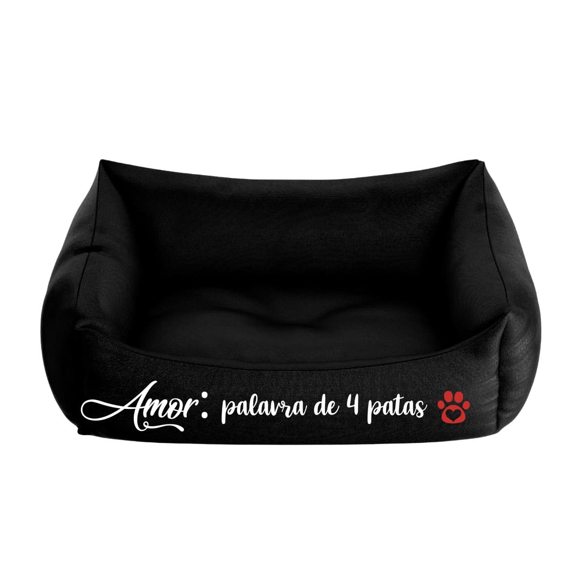 Cama Pet Para Cachorro E Gato Filhote Preta Amor De 4 Patas