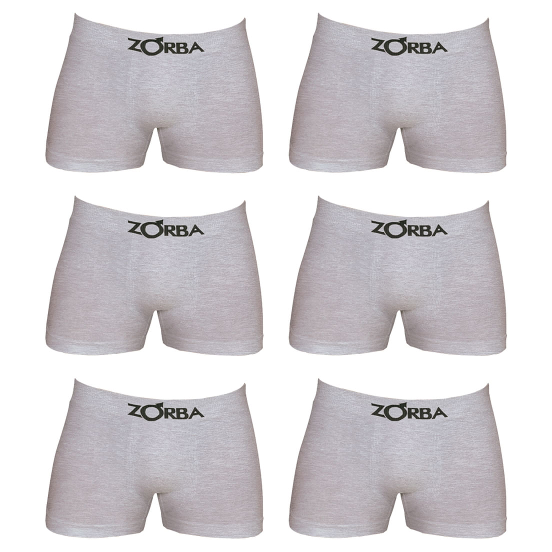 Kit Com 6 Cuecas Boxer Algodão Sem Costura Zorba 781