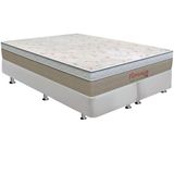 Cama Box Queen Colchao Molas Orthoflex Bonnel Florenca Base Crc Courano White 158x198