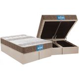 Cama Box Bau Queen Colchao Anatomico Probel D33 Ep Guarda Costas Prointense Plus Double Face Base Crc Suede Clean 158x198